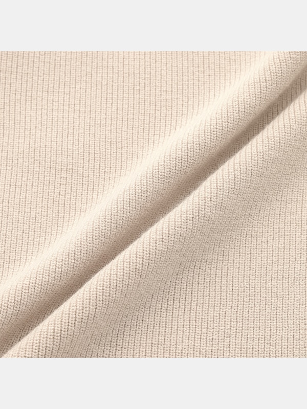 Vネックパールボタンペプラムカーディガン（長袖）