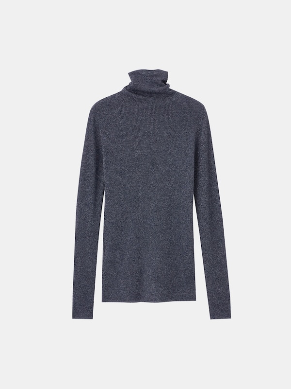 ラメシアーリブタートルネックセーター （長袖）