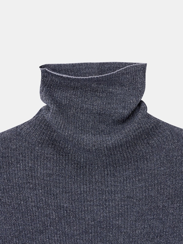 ラメシアーリブタートルネックセーター （長袖）