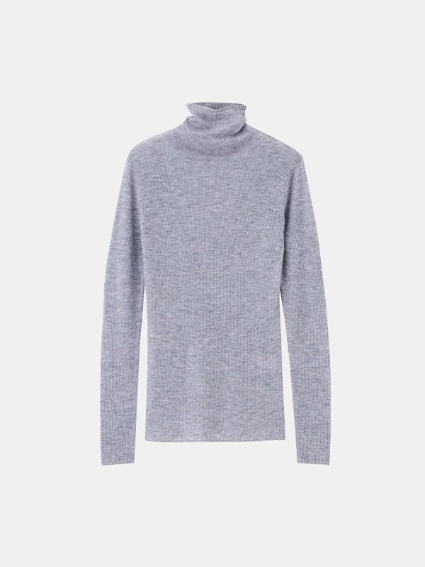 ラメシアーリブタートルネックセーター （長袖）