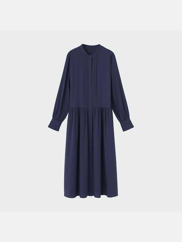 ウエストギャザーワンピース（長袖）