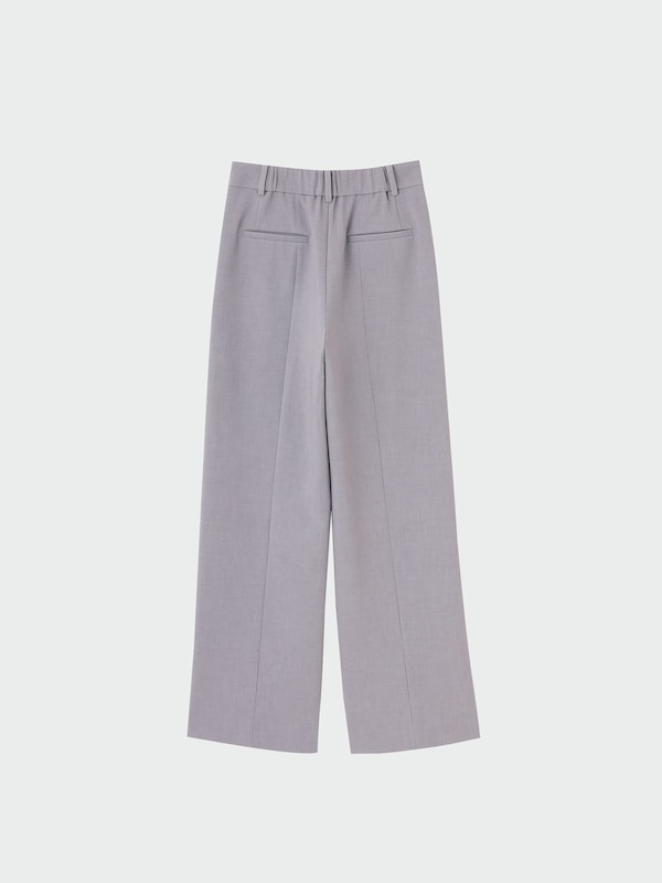 【丈長め】PLUS STYLE ワイドパンツ（ウールブレンドウォームリザーブ）