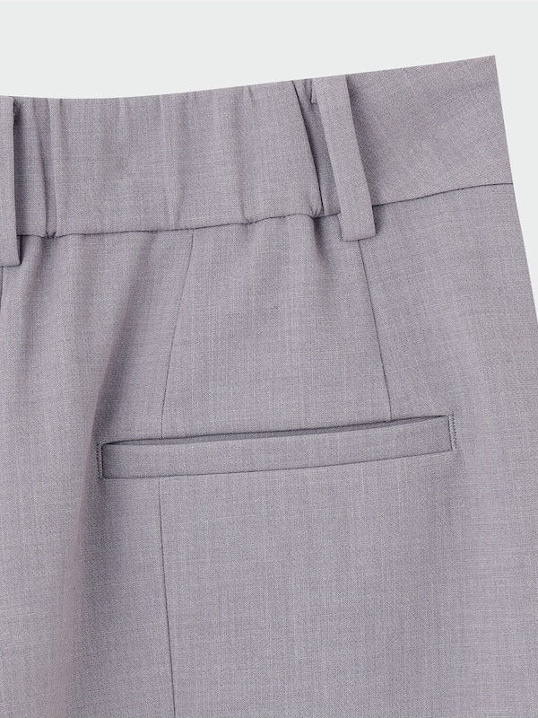 【丈長め】PLUS STYLE ワイドパンツ（ウールブレンドウォームリザーブ）