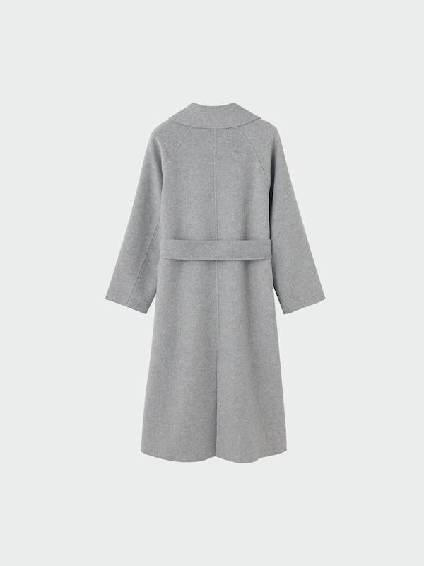 ウールブレンドリバーロングコート