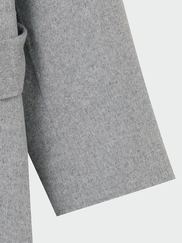 ウールブレンドリバーロングコート