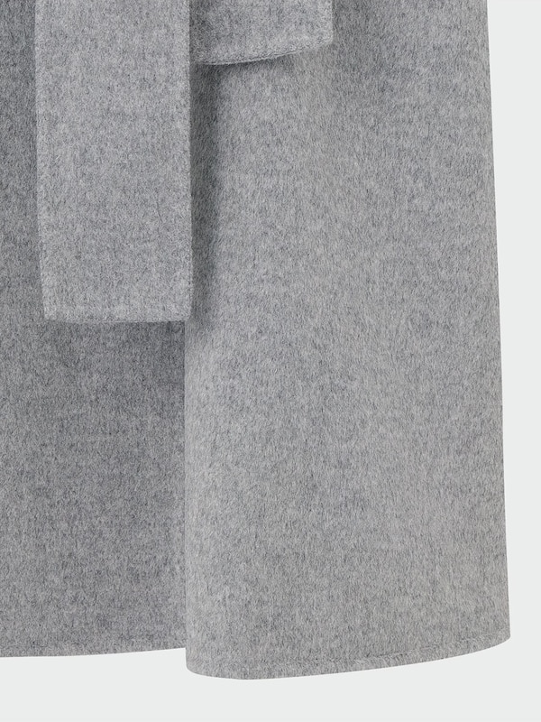 ウールブレンドリバーロングコート