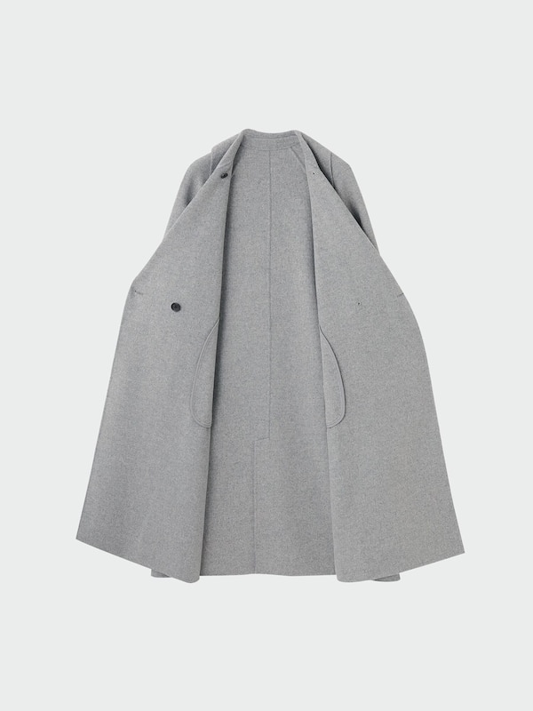 ウールブレンドリバーロングコート