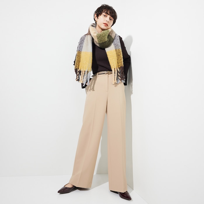 PLUS STYLE ワイドパンツ（ウォームリザーブ）