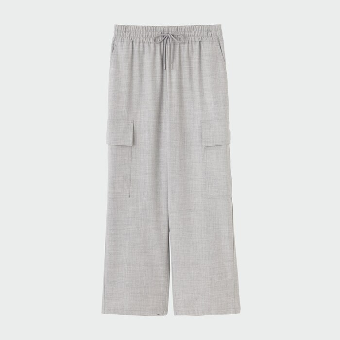 ウールブレンドパラシュートカーゴパンツ