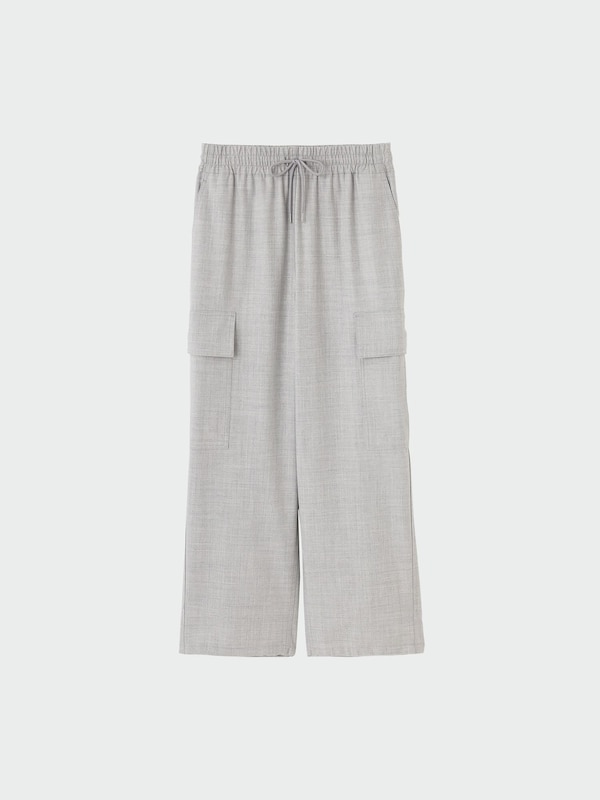 ウールブレンドパラシュートカーゴパンツ