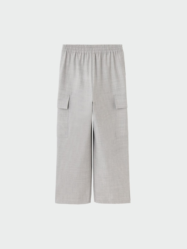 ウールブレンドパラシュートカーゴパンツ