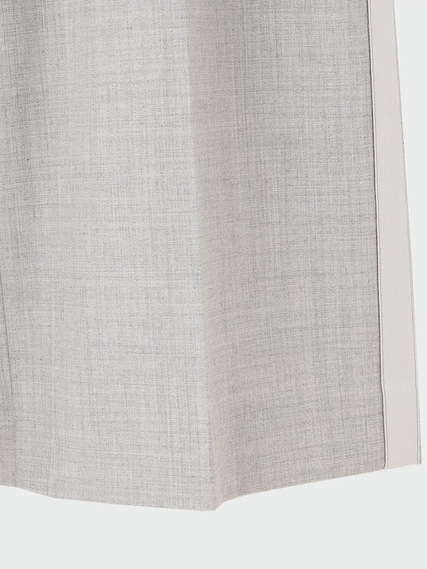 ウールブレンドサイドラインワイドパンツ