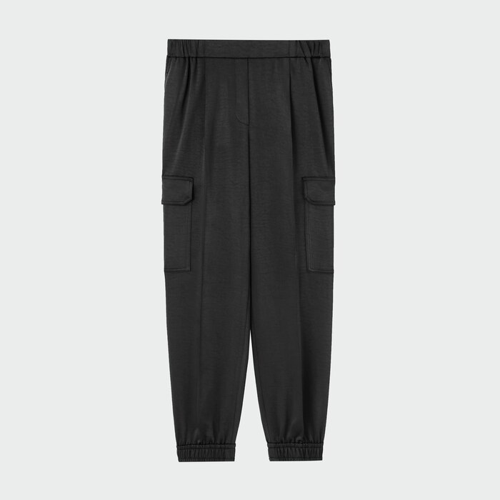 サテンスリムカーゴパンツ