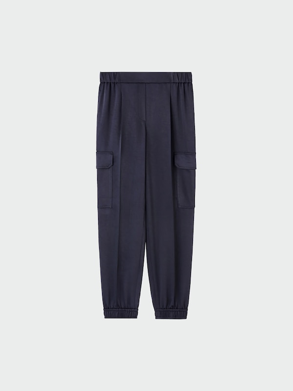 サテンスリムカーゴパンツ