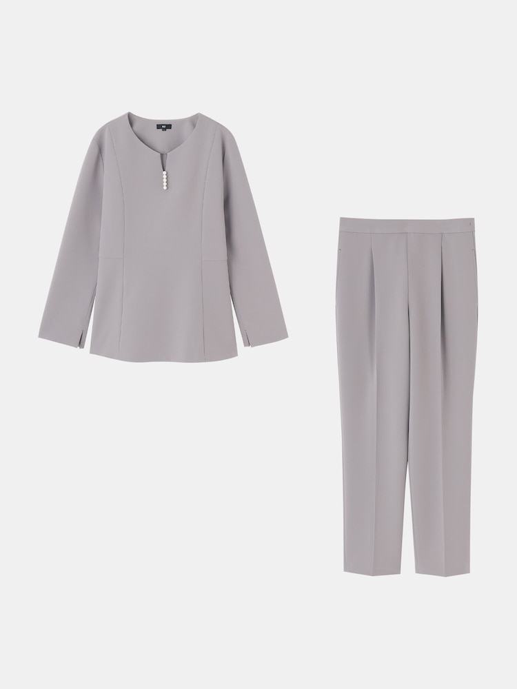 PLST(プラステ)公式 | フェイクパールペプラムブラウスセットアップ 