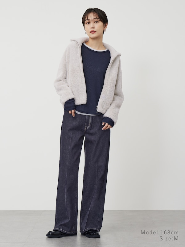 ハイライズワイドジーンズ