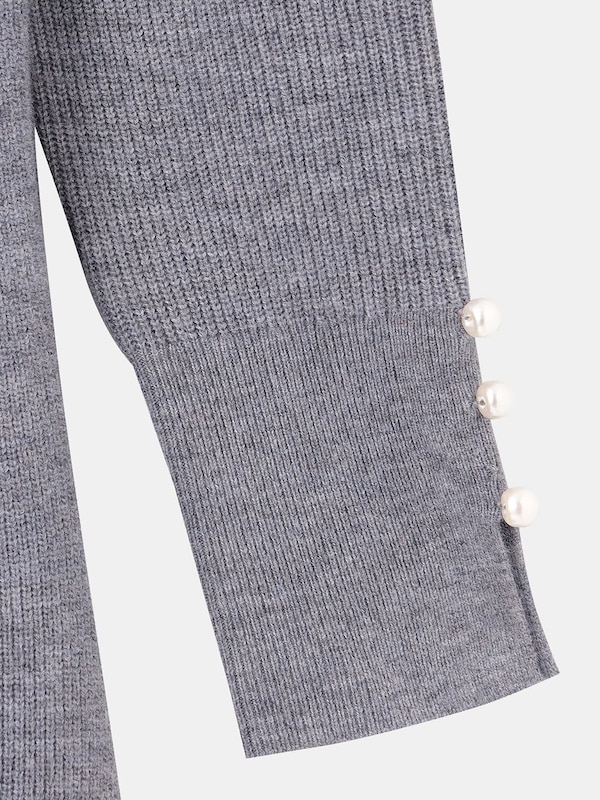 バックパールニットワンピース（長袖）