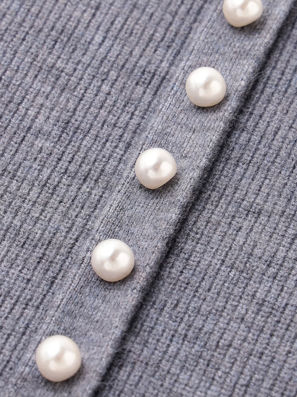 バックパールニットワンピース（長袖）