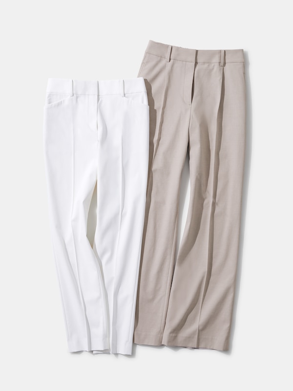 スティックパンツ（リネンブレンド）