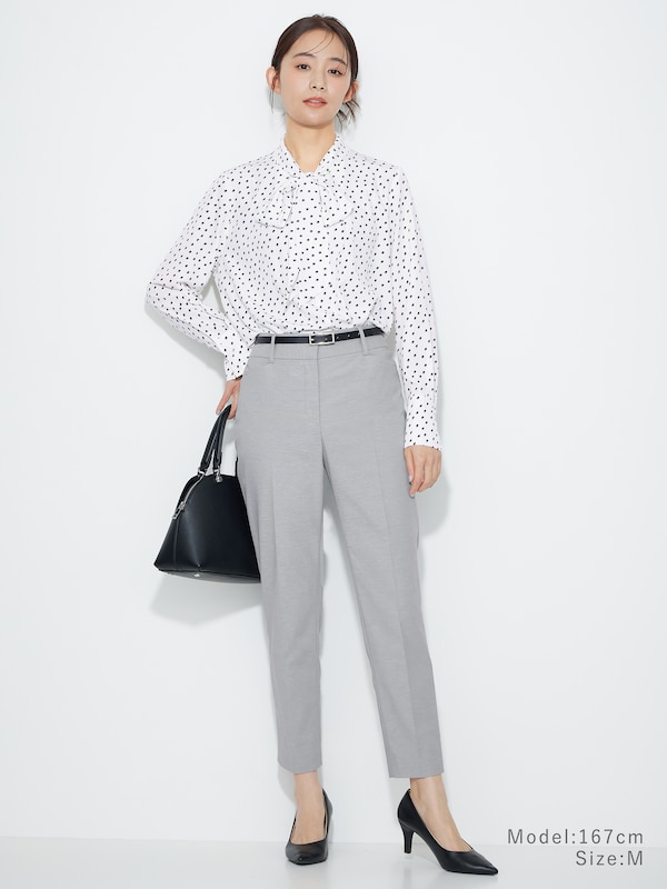 スティックパンツ（リネンブレンド）