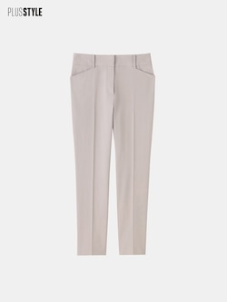 【丈長め】スティックパンツ（リネンブレンド）