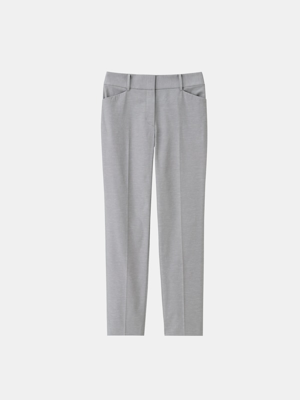 【丈長め】スティックパンツ（リネンブレンド）