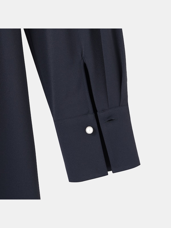 ジョーゼットプリーツワンピース（長袖）