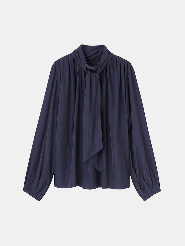 ライトサテンボウタイブラウス（長袖）