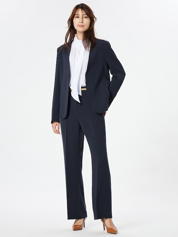 ライトサテンボウタイブラウス（長袖）