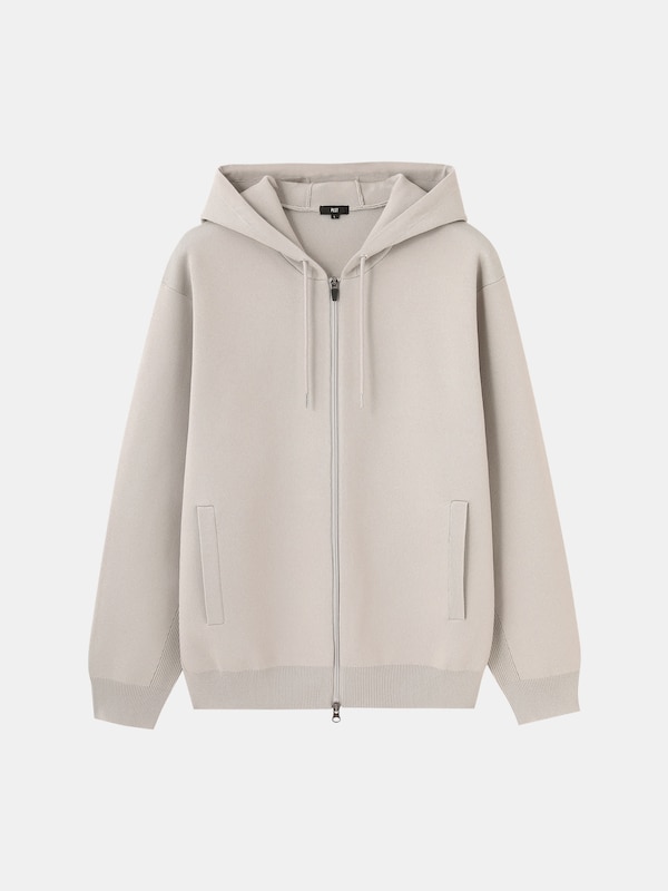 ライトウェイトニットジップアップパーカ