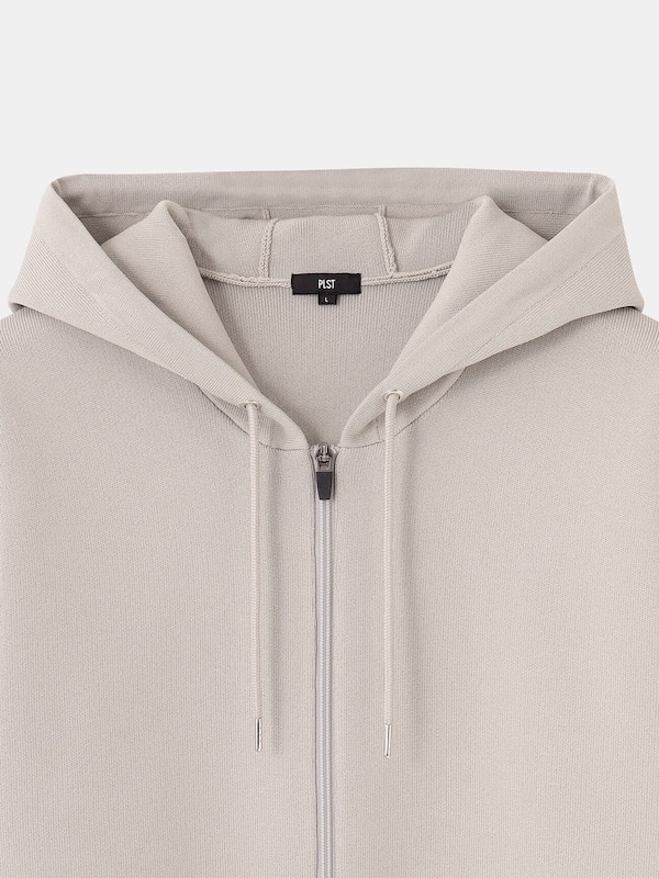 ライトウェイトニットジップアップパーカ