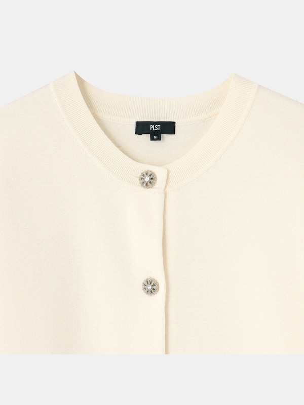 ビジューボタンニットカーディガン