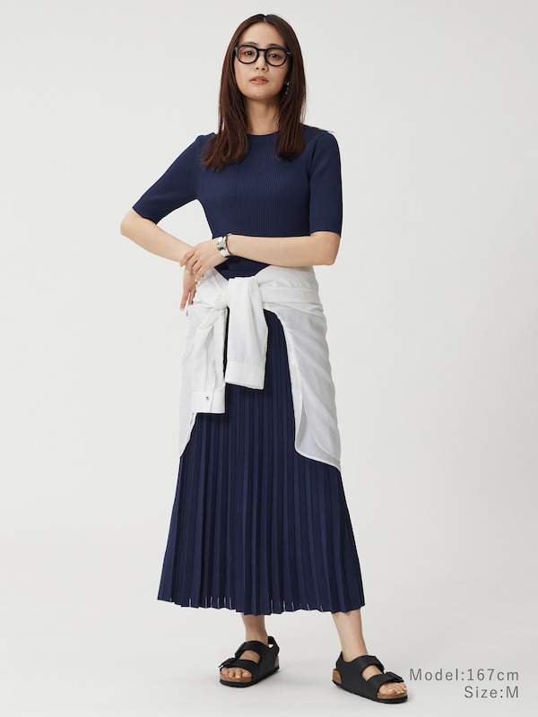 UVカットレーヨンブレンド2WAYセーター