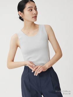 UVカットレーヨンブレンド2WAYタンクトップ