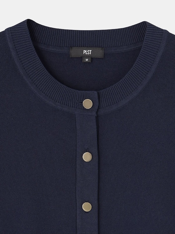 UVカットレーヨンブレンドメタルボタンカーディガン