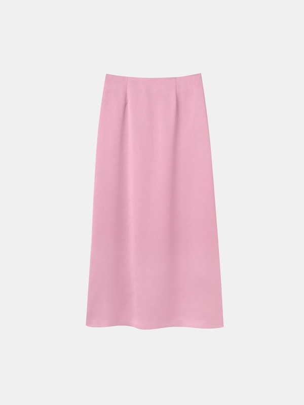 サテンナローロングスカート