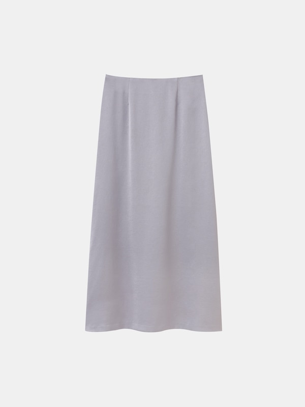 サテンナローロングスカート