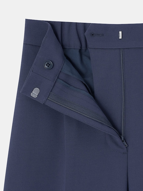 【丈長め】PLUS STYLEワイドパンツ（テックツイル）