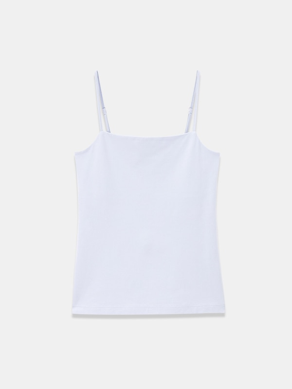 コットンベア天竺スクエアネックキャミソール