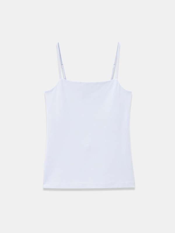 コットンベア天竺スクエアネックキャミソール