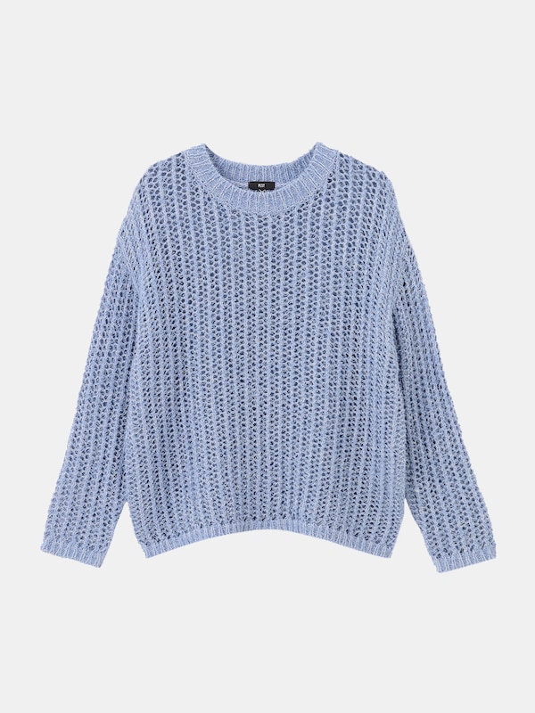 コットンブレンドフェザーメッシュセーター