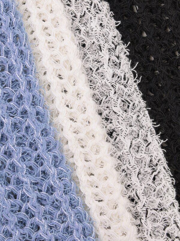 コットンブレンドフェザーメッシュセーター