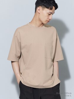 2025年モデル ストレッチコットンブレンドポケットTシャツ