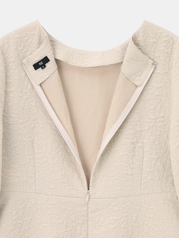 ジャカードペプラムブラウス（7分袖）