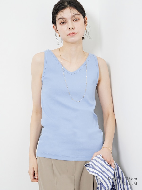 コットンベアテレコ2WAYタンクトップ