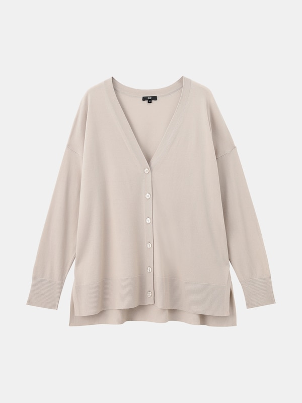 コットンアセテートブレンドリラックスカーディガン