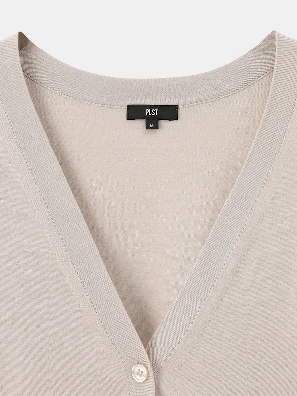 コットンアセテートブレンドリラックスカーディガン