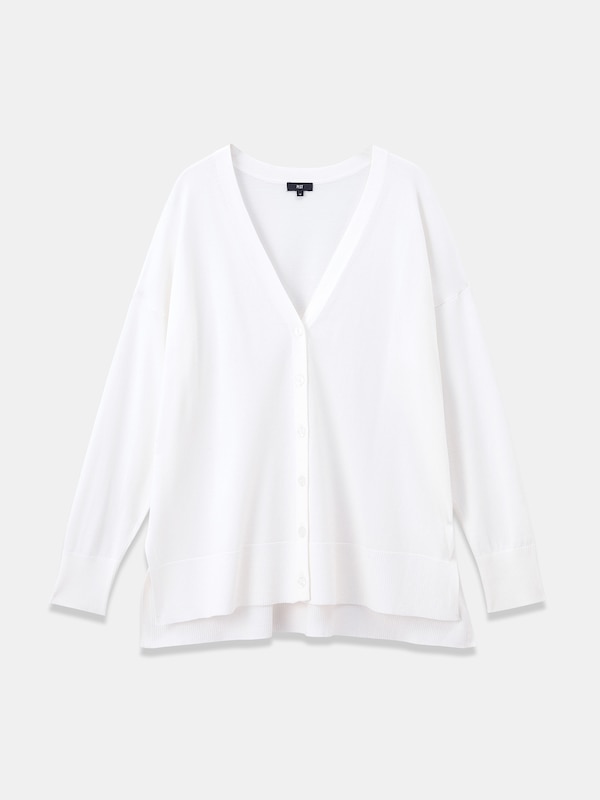コットンアセテートブレンドリラックスカーディガン