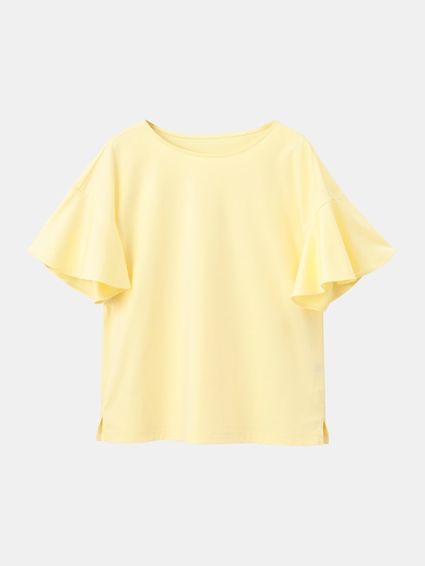 グロスジャージーフレアスリーブTシャツ（接触冷感）（半袖）