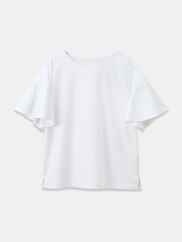 グロスジャージーフレアスリーブTシャツ（接触冷感）（半袖）